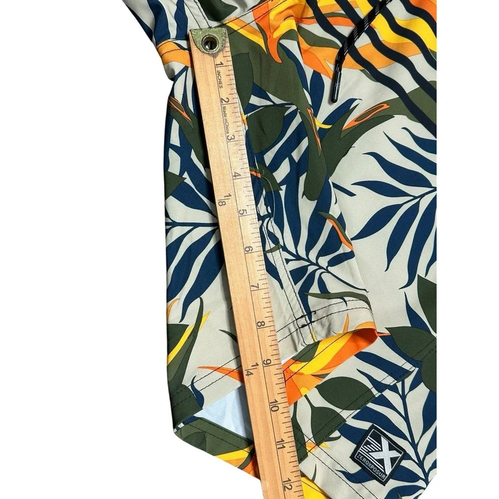 Zeroexposure Shorts Trunks Men's L Blue Tropical Lined Pocket Board Beach